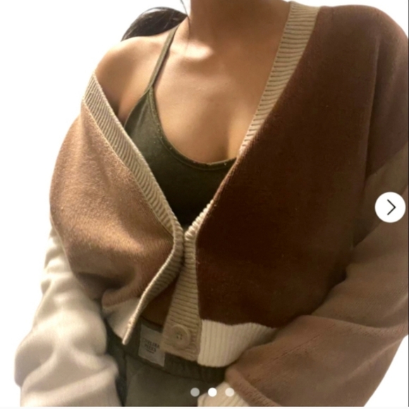 Hollister Crop Knit Cardigan Button up Relaxed Sweater - Picture 8 of 9